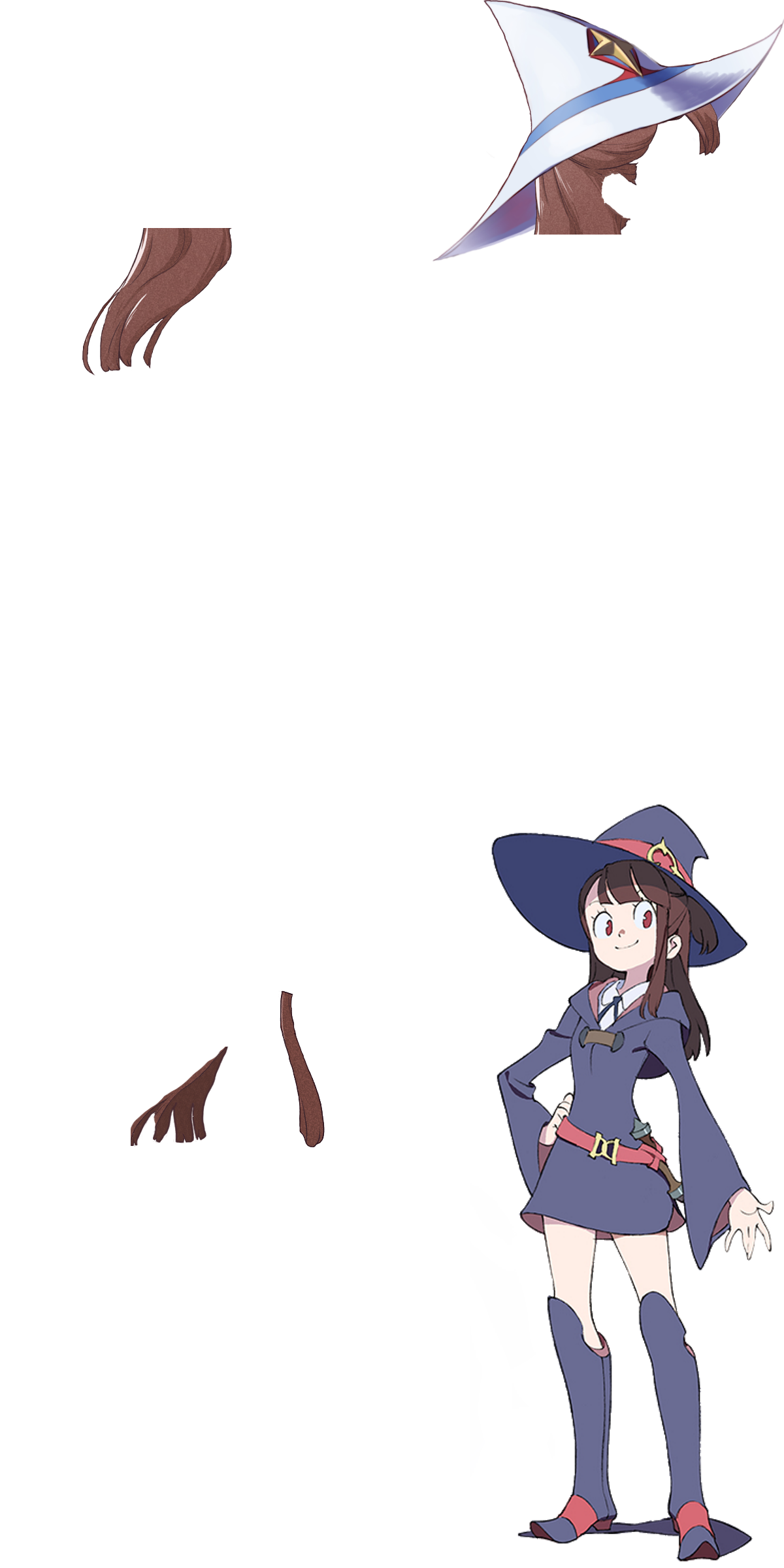 Atsuko Kagiri (Chariot hat) hair.png