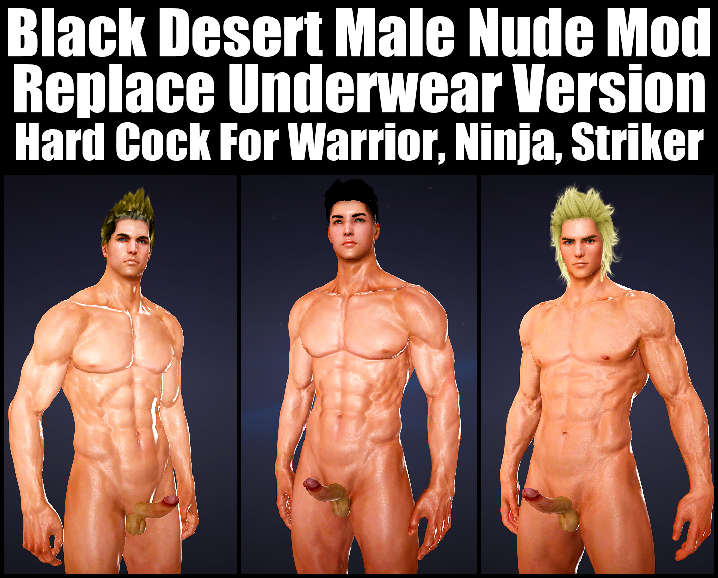 Black Desert Male Nude Mod [Replace Underwear Version][Hard Cock] For Warrior, Ninja, Striker.jpg