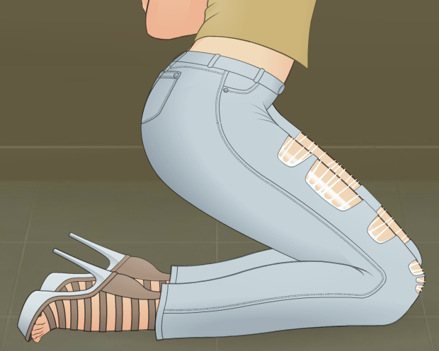 Jeans BellBottoms Ripped ThickerThighs Preview.png