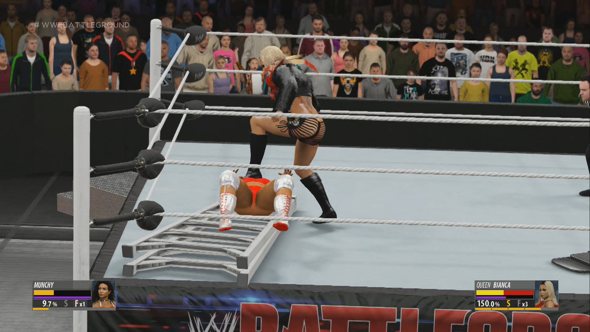 munchy foot on her neck on ladder.jpg