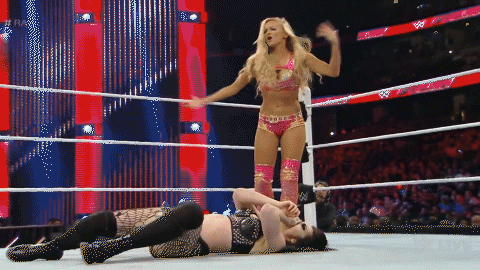 paige vs summer 4 leg drop again.gif