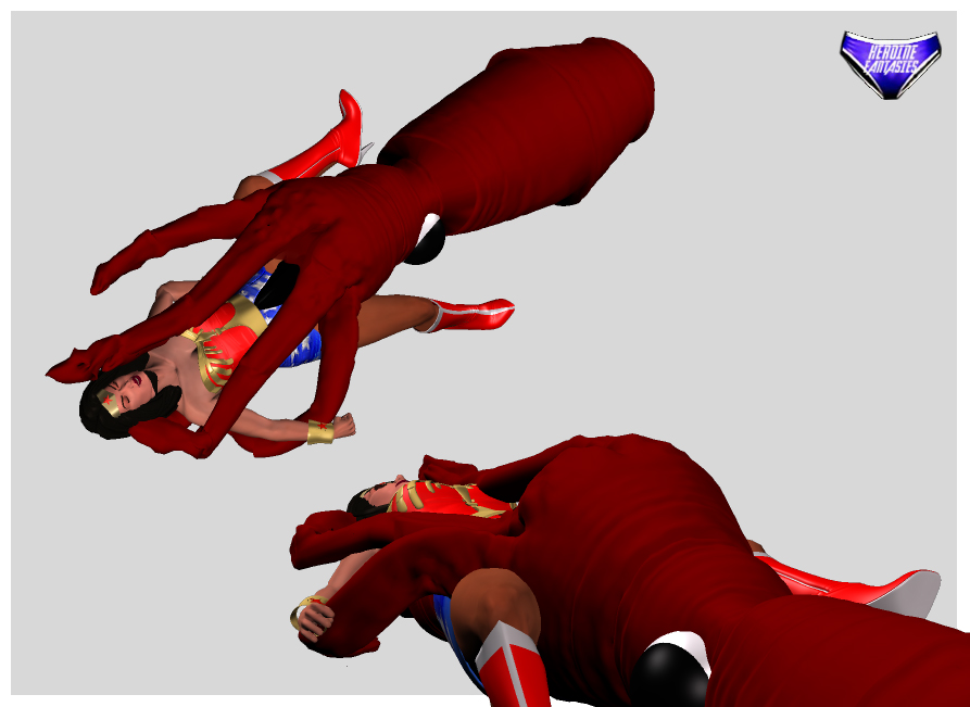 Classic version Wonderwoman and the Squid concept art