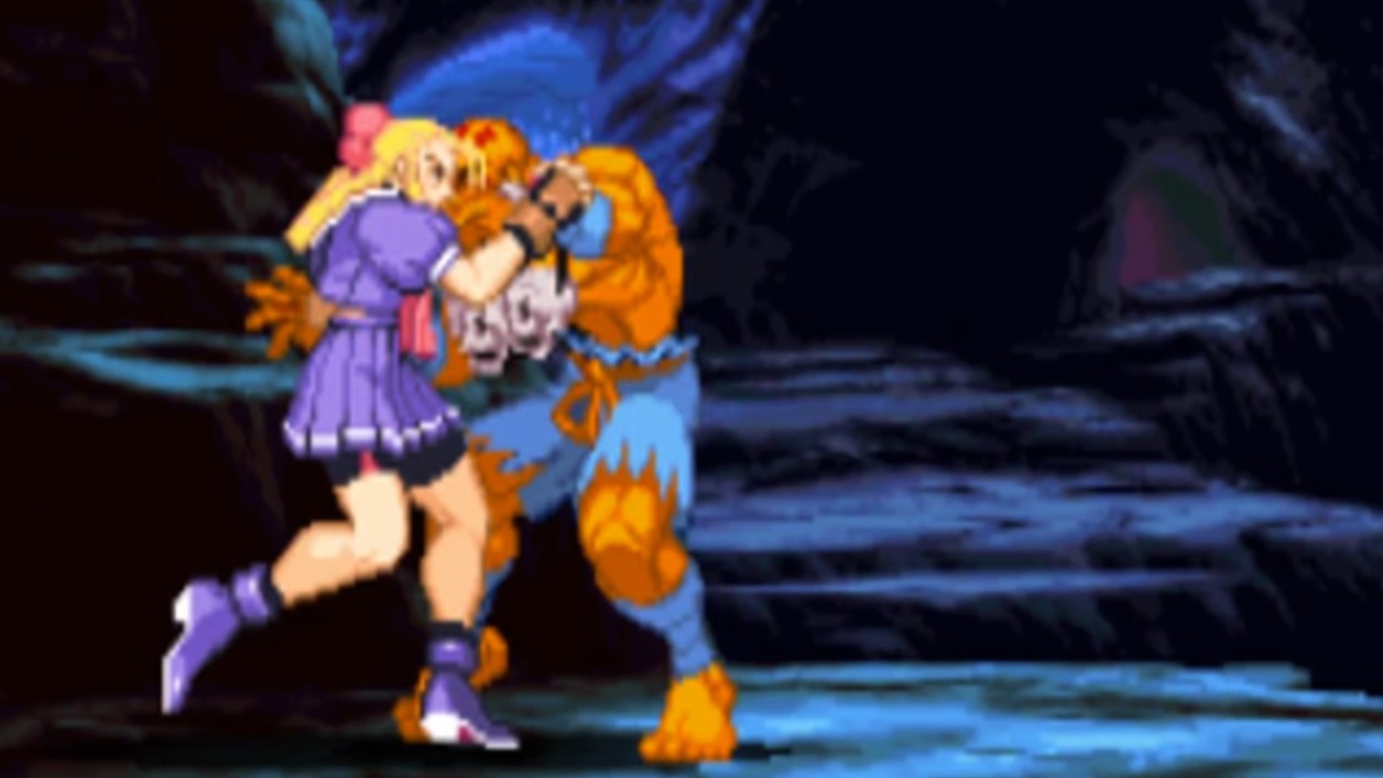 Karin Smashing Dhalsim with bare knees 2